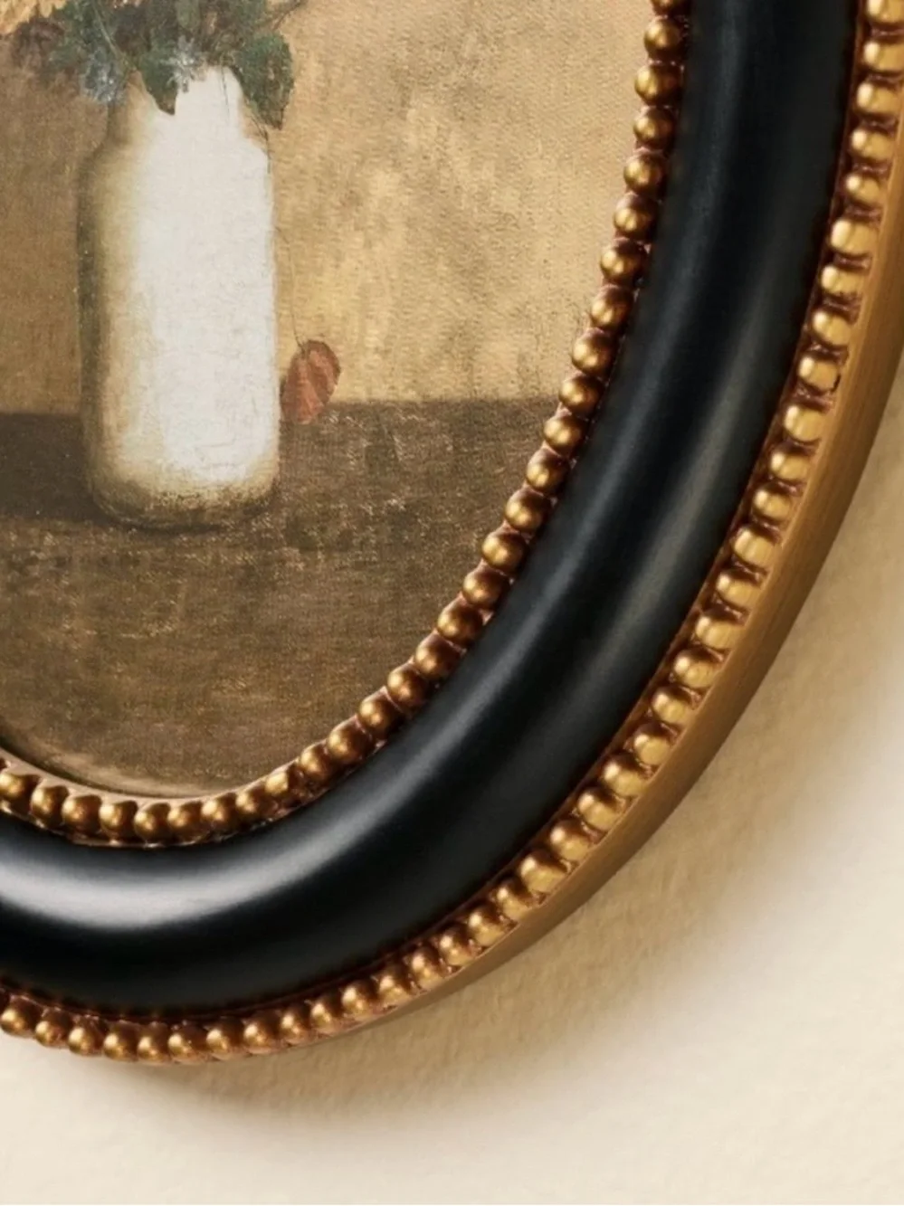 Black & Brass Oval Framed Floral Wall Art - Hearth & Hand™ with Magnolia